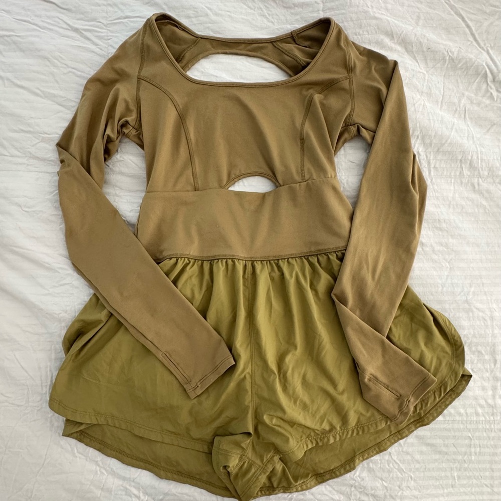 Olive Green Long Sleeve Romper Runsie